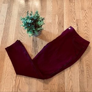 Maurice’s maroon dress pants XL, leather accents